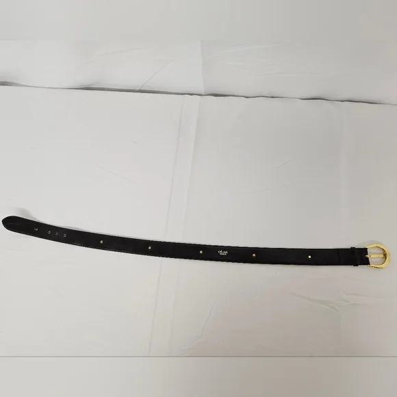 Celine Carriage Belt In Black Leather And Gold Hardware Women's Size 70 - Picture 5 of 13